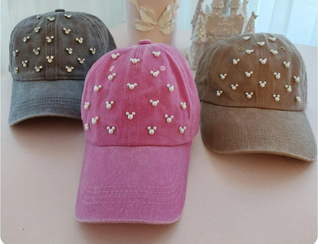 Denim Washed With Pearls or Rhinestones Womens Baseball Cap, Denim Womens Trendy Unisex Inspired ... | Etsy (US)