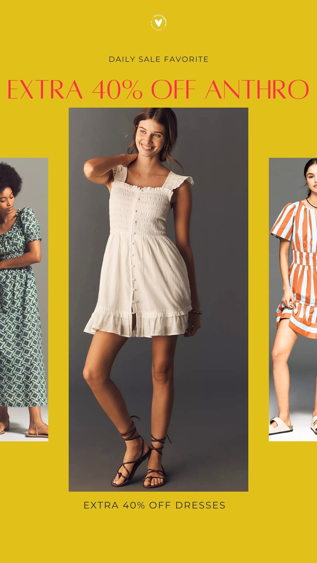 Extra 40% off Anthro dresses? Say less 💛👗

#LTKSaleAlert #LTKootd #LTKTravel