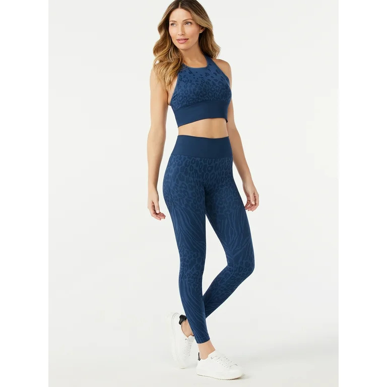 Sofia Active by Sofia Vergara Women’s Seamless High Waisted Animal Print Leggings | Walmart (US)
