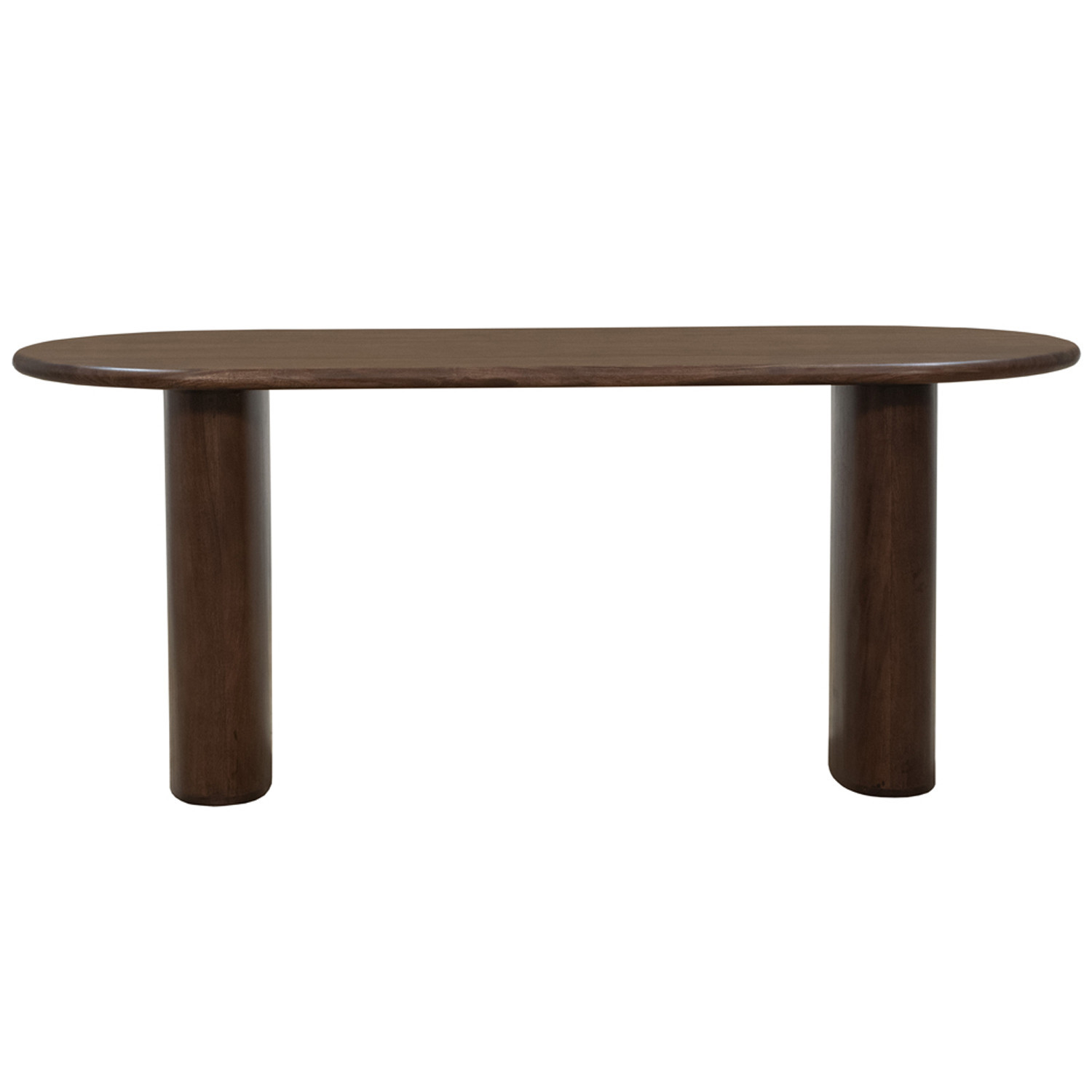 Olivia Modern Classic Dark Brown Acacia Oval Dining Table - 72""W | Kathy Kuo Home