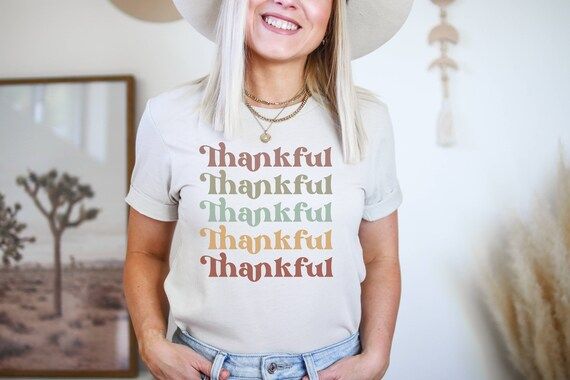 Read the full title
    Fall Color Thankful l | Thankful Tee | Cute Fall Shirts | Women's Fall Te... | Etsy (US)