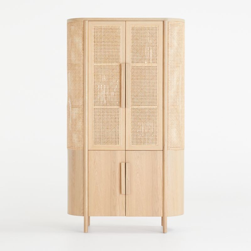 Fields Natural Storage Cabinet | Crate and Barrel | Crate & Barrel