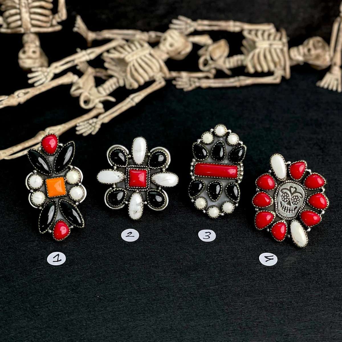 Halloween Rings Rosarita & Black Onyx sno 34 | Krush Kandy