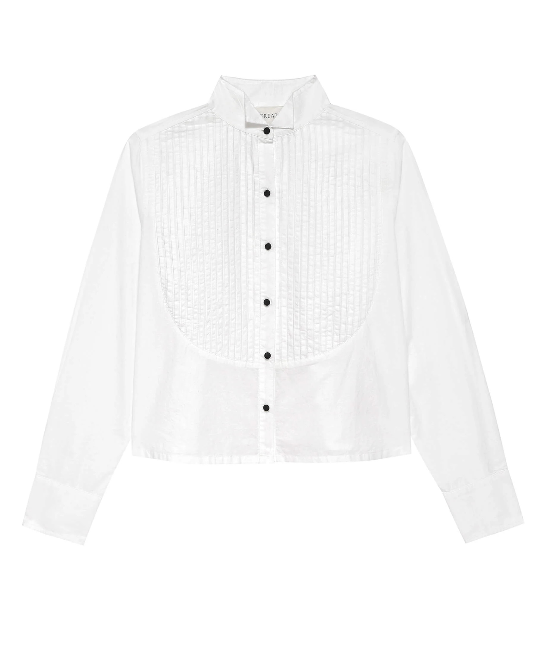 The Pleated Tux Top. | THE GREAT.