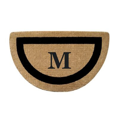 Classic Border Half-round Monogrammed Coco Door Mat | Frontgate | Frontgate