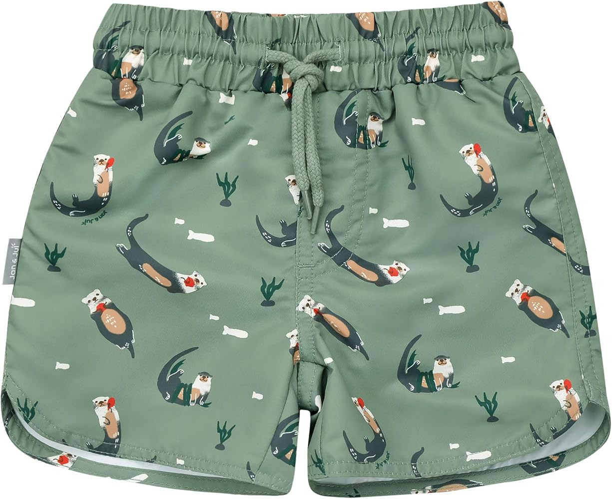 JAN & JUL Quick Dry Swim Shorts & Beach Shirt with Ruffle Sleeves for Girls | Amazon (US)
