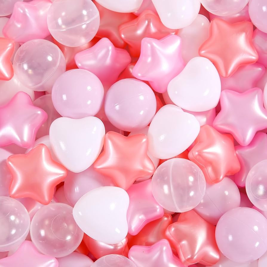 Star Ball Pit Balls for Toddlers- 200 Pcs Crush Proof Plastic Toy Balls for Toddler Ballpit, Ball... | Amazon (US)