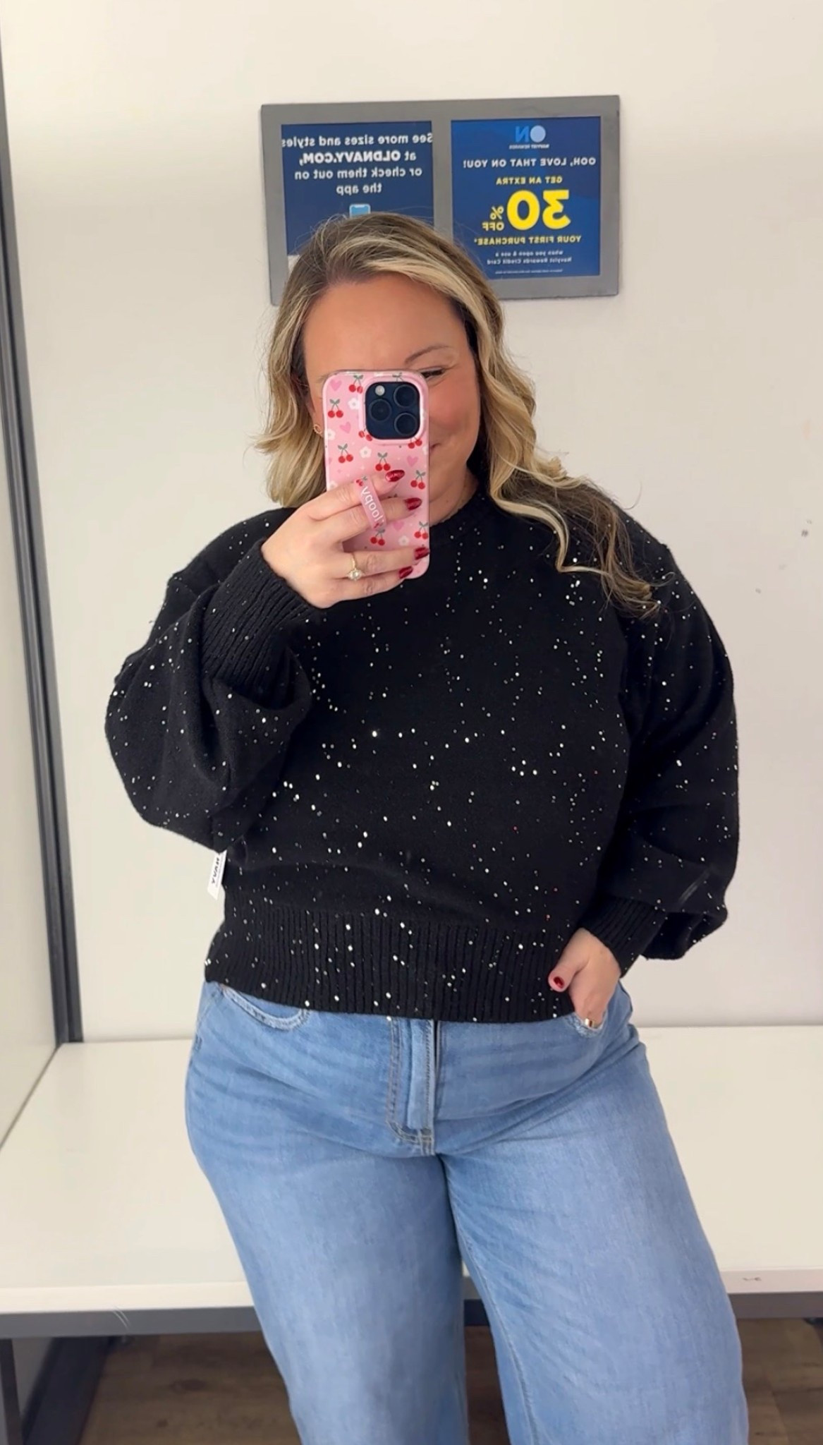 Old navy try on
Sparkle crew neck sweater size LARGE (comes in petite and I prefer the petite sizing) 
Jeans size 14 SHORT

Holiday sweater, winter style, workwear, holiday gifts, gift ideas, gifts for her, winter wear, Winter sweater, jeans, American Eagle 

#LTKHoliday #LTKMidsize #LTKFindsUnder50