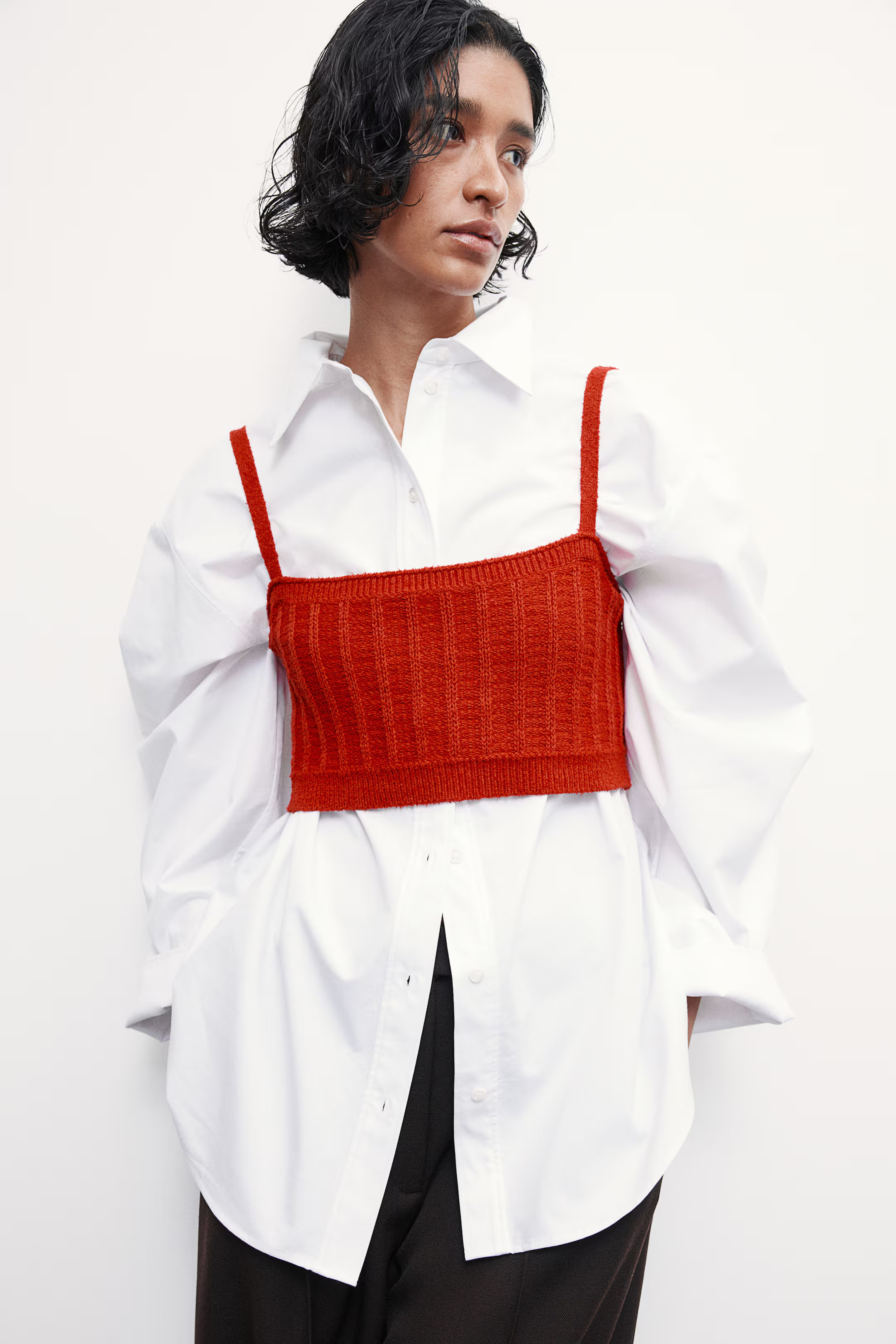 Rib-knit strappy top | H&M (UK, MY, IN, SG, PH, TW, HK)