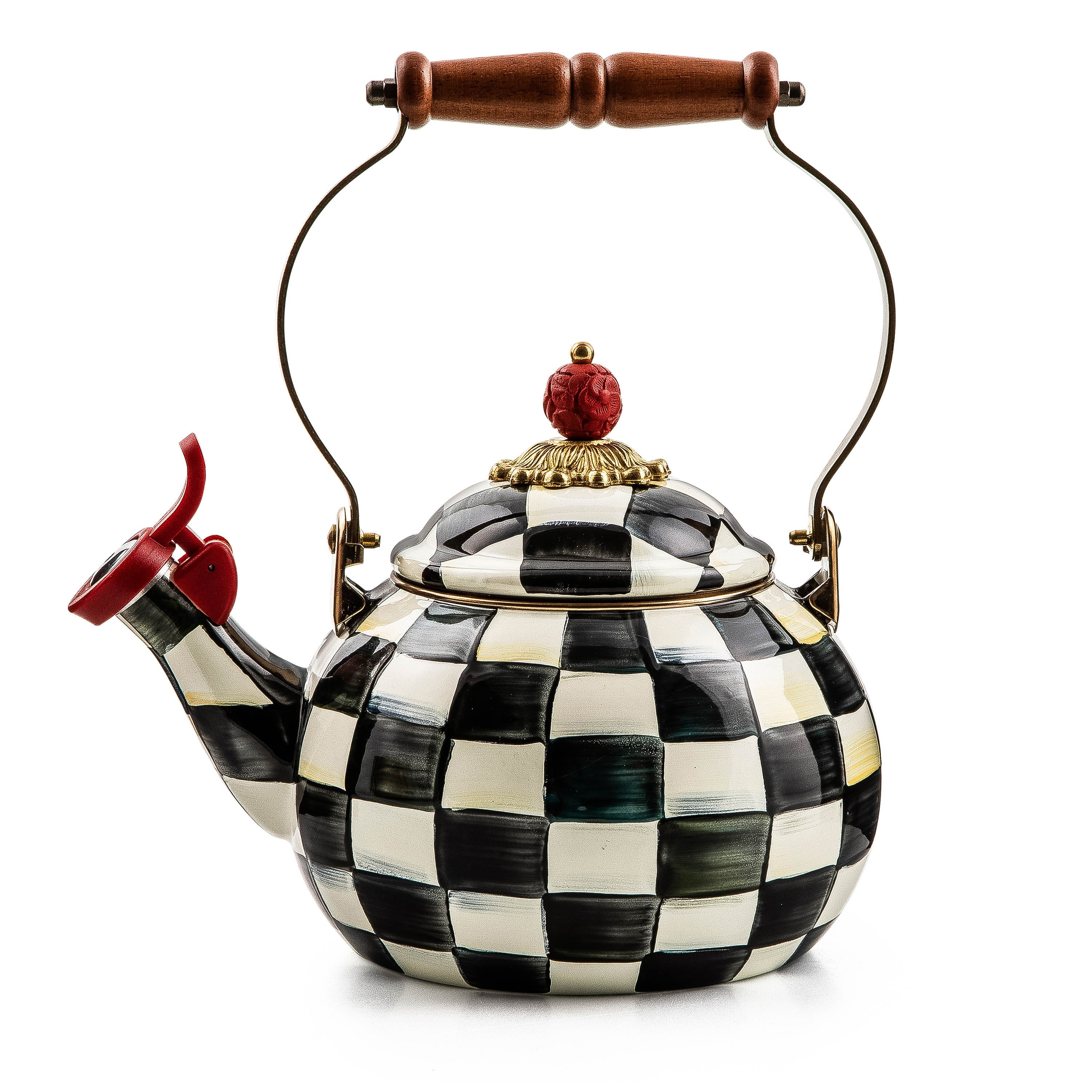 MacKenzie-Childs Courtly Check Whistling Tea Kettle | MacKenzie-Childs