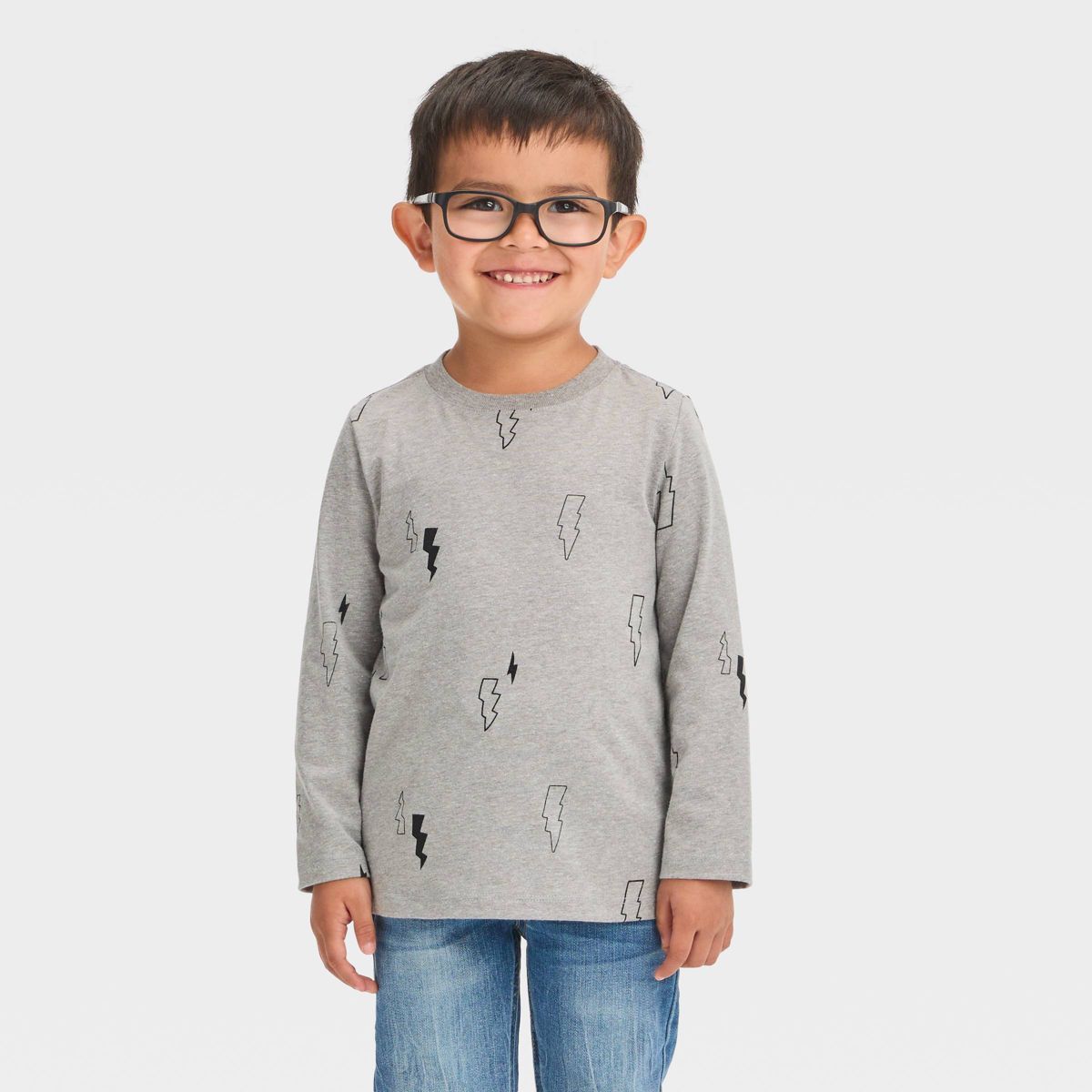 Toddler Boys' Long Sleeve Jersey Knit T-Shirt - Cat & Jack™ | Target
