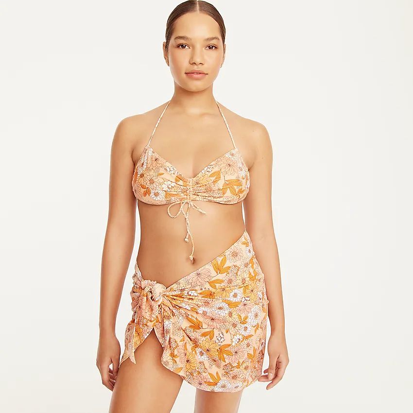 Swim sarong in zinnia floral | J.Crew US