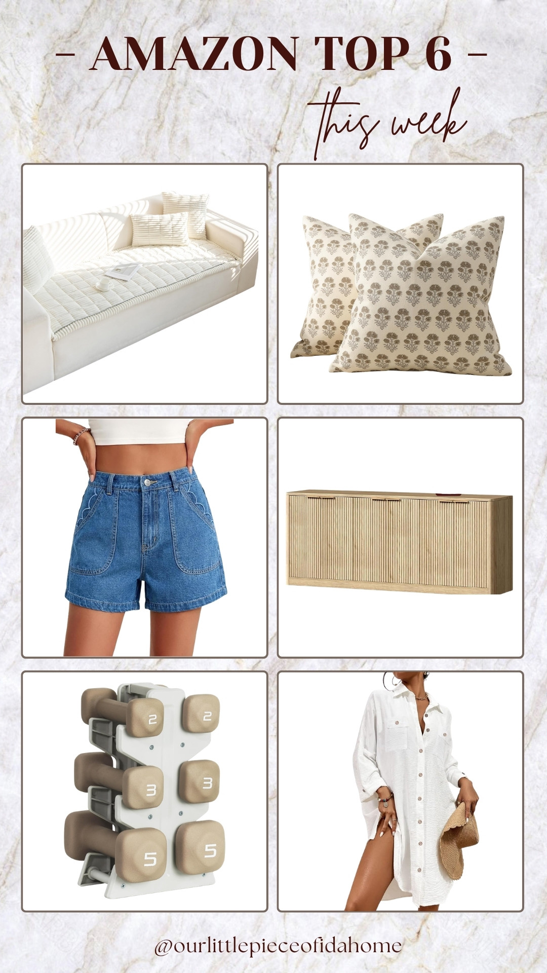 I pulled together a few of my recent Amazon finds that I keep coming back to, from everyday home pieces to easy summer staples. The mix feels practical but still considered, with items that work into daily routines without overcomplicating things.

I like having options like these that balance function and a clean, neutral look. Sharing all six here if you’re looking for simple updates across home, fitness, and warm weather essentials.
 @Amazon

 