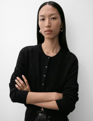 Pure Cashmere Crew Neck Cardigan | Marks and Spencer US