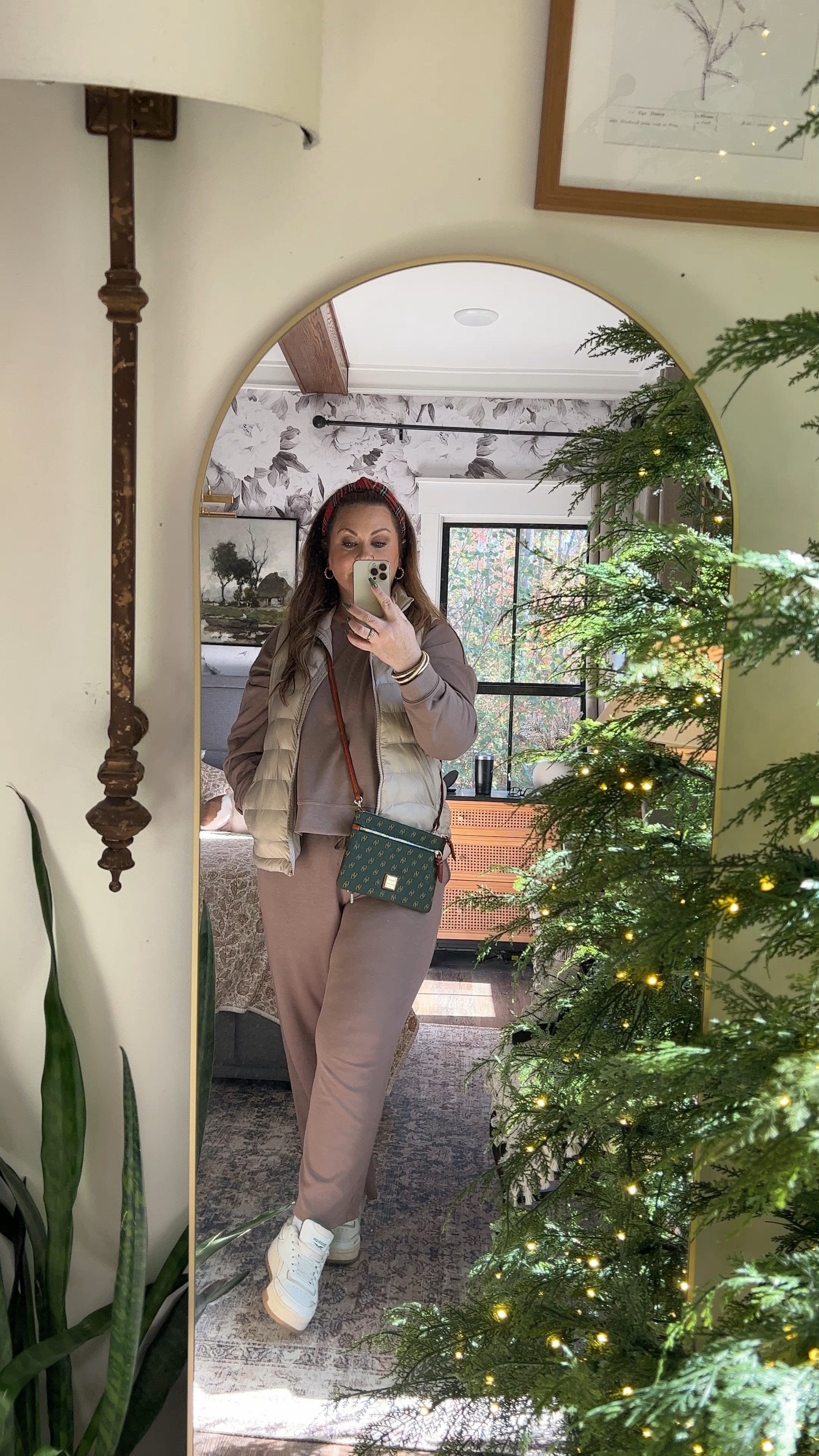 Cute and casual for a day of errands! Two piece set is from Walmart, puffer vest is from Amazon. Jewelry is from Amazon. Sneakers are Reebok and purse. It’s from Dooney and Bourke. 

#LTKStyleTip #LTKMidsize #LTKOver40