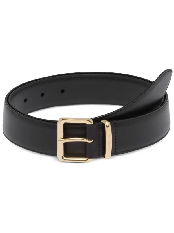 Miu Miu laser-engraved Logo Belt - Farfetch | Farfetch Global