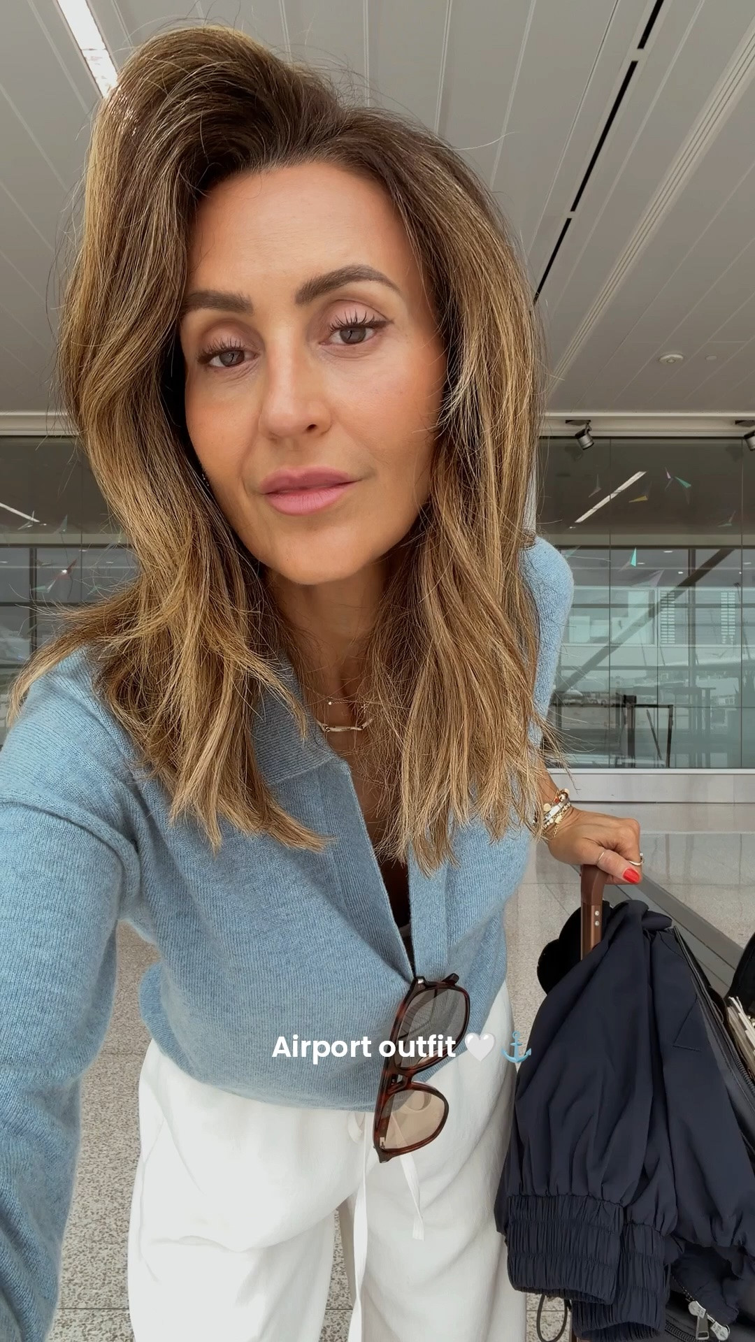 The travel outfit that’s currently undefeated. ✈️

These pants have survived airports, road trips, delayed flights, and more coffee runs than I’d like to admit. Added this high-collar jacket and scarf for a little nautical  energy for a Marina Trip! ⚓️🛥️

#LTKootd #LTKTravel #LTKgrwm