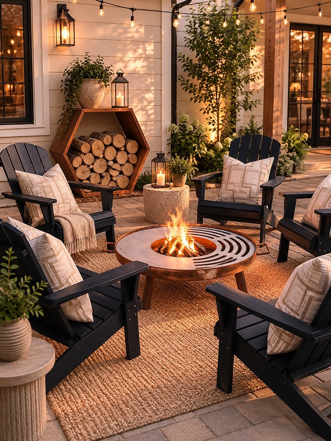 Backyard Nights Done Right 🔥✨

Nothing brings people together quite like a cozy fire pit evening. This inviting setup features comfortable Adirondack chairs, warm ambient lighting, and a stunning fire pit that creates the perfect gathering space for everything from family conversations to late-night s’mores.

The layered textures, glowing lanterns, and charming wood storage add both function and style, making this outdoor space feel like an extension of your home. Whether you’re hosting friends or enjoying a quiet evening under the stars, this setup is the definition of backyard goals.

Follow @farmtotablecreations on Instagram for more cozy, elevated home finds and outdoor living inspiration. 🤍

#LTKHome #FirePitSeason #BackyardGoals #OutdoorLiving #PatioDecor #OutdoorEntertaining #CozyHome #BackyardInspiration #OutdoorFurniture #SummerNights #HomeDecorFinds #FarmhouseStyle #OutdoorOasis #PorchAndPatio #LTKStyle

#LTKHome #LTKSaleAlert #LTKSeasonal