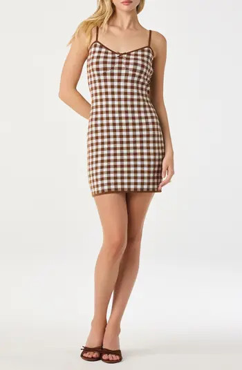 ASTR the Label Gingham Knit Minidress | Nordstrom | Nordstrom