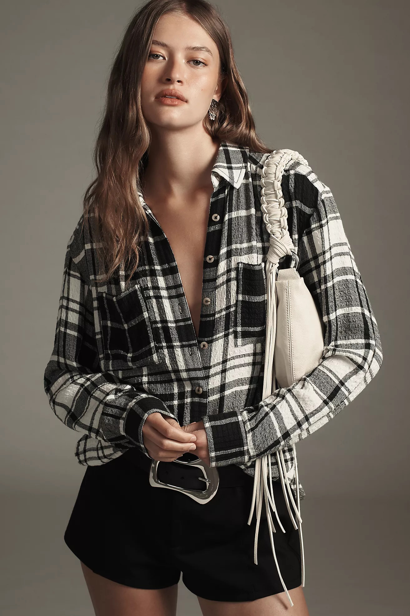 The Hadley Relaxed Plaid Buttondown Shirt by Pilcro​ | Anthropologie (US)