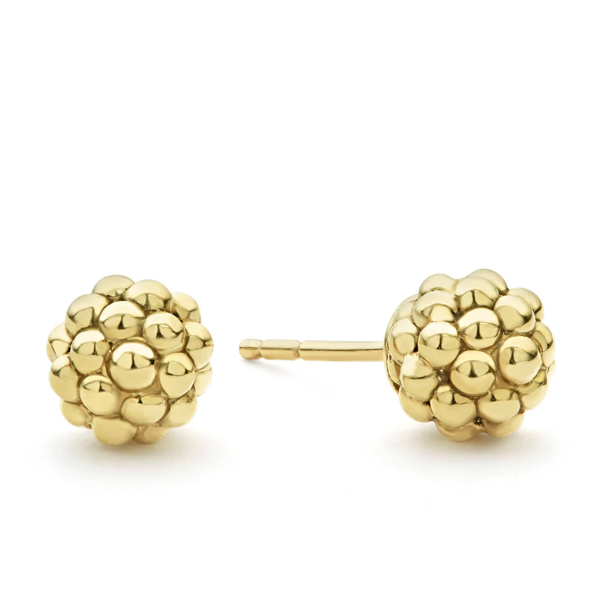 Caviar Gold 18k Gold Beaded Stud Earrings | LAGOS