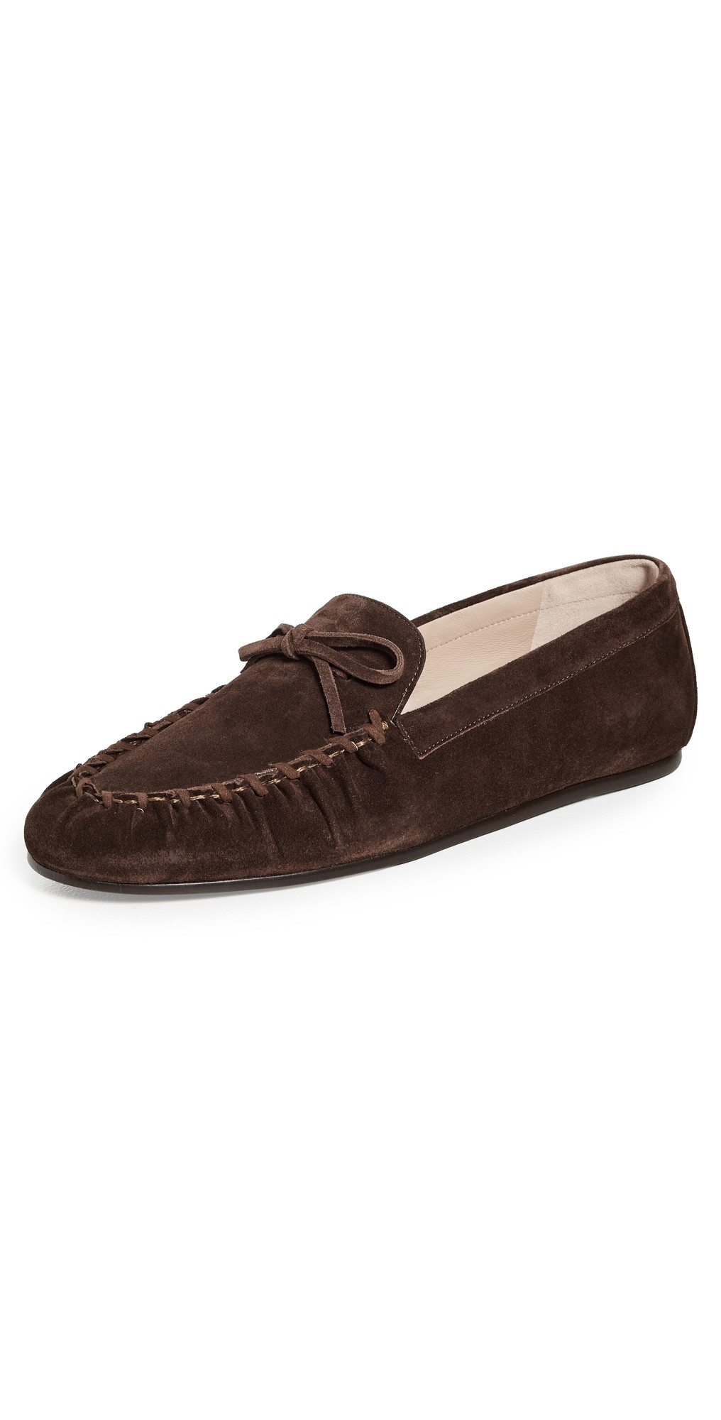 Stuart Weitzman Britt Bow Loafers Walnut 7.5 | Shopbop