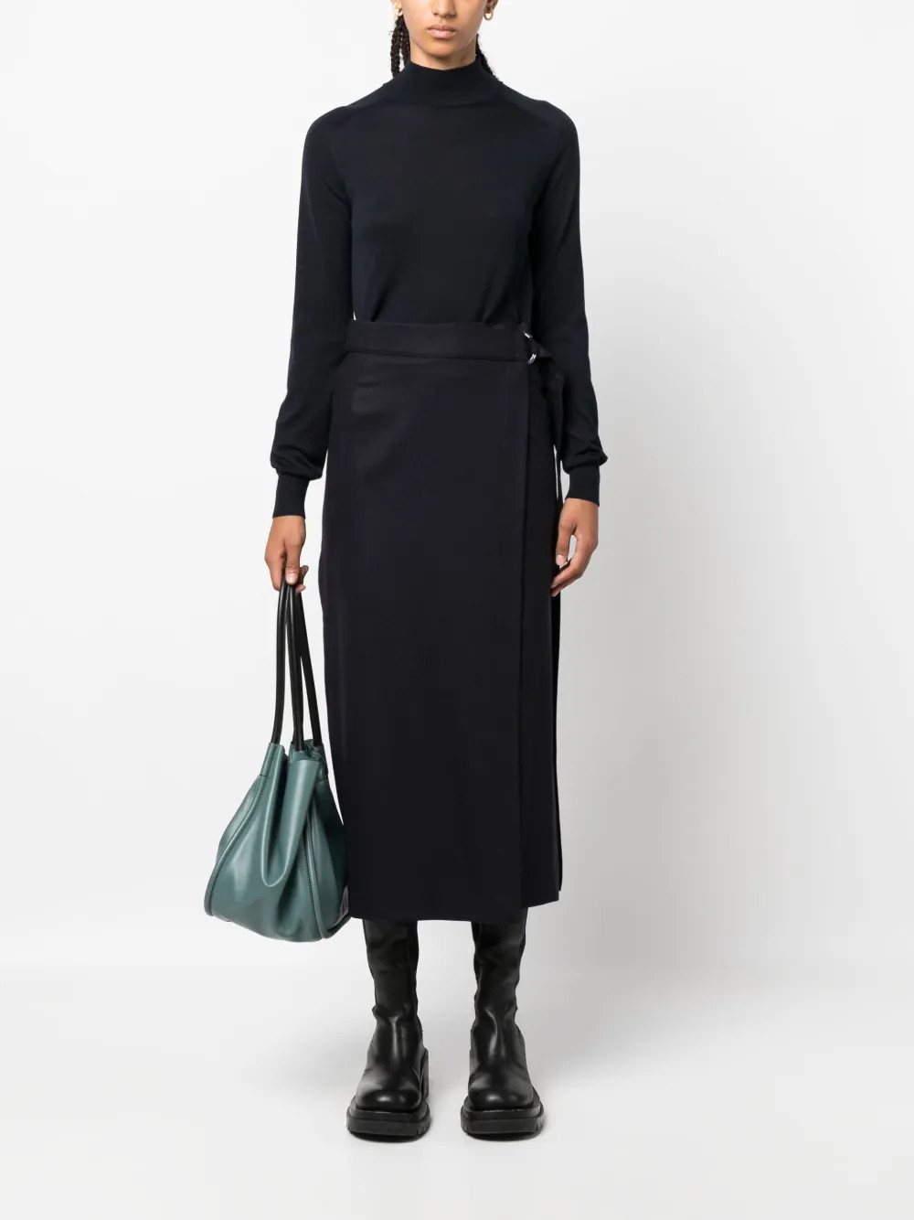 Barena belted-waist side-slit Skirt - Farfetch | Farfetch Global