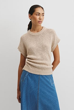 Textured Knit T-Shirt | Country Road