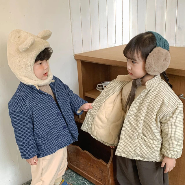 Kids Cotton-padded Jacket Plus Velvet Padded Corduroy Parkas Outwear for Girl and Boys Children C... | AliExpress (US)