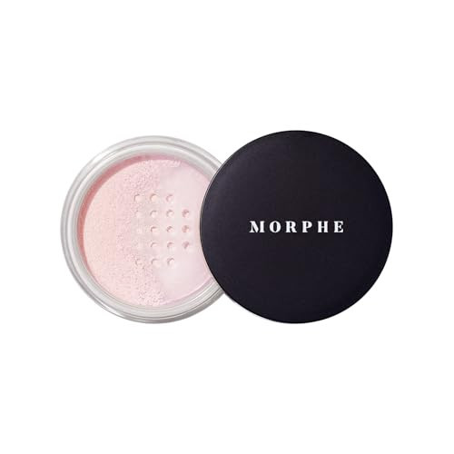 Morphe Bake & Set Setting Powder - Lightweight, Talc-Free Finishing Powder for Face Makeup with a Soft, Natural Finish - Minimizes Shine for Up to 24HR - Brightening Pink (0.31 oz) | Amazon (US)