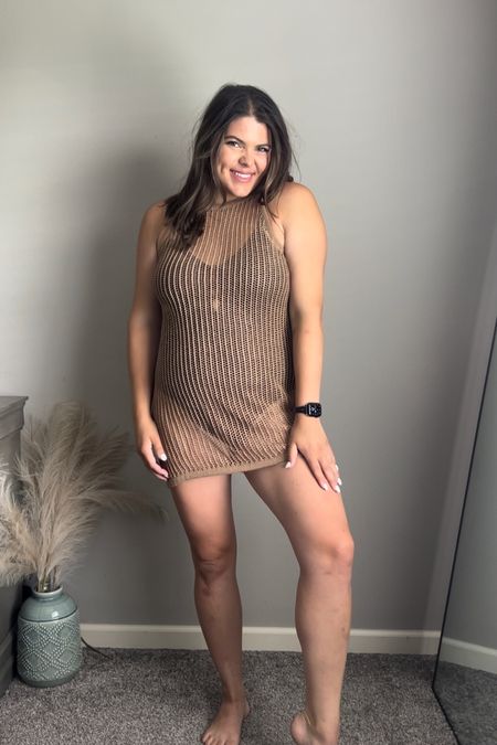 Amazon knit crochet swimsuit coverup. I’m in a size large. We don’t get a swimsuit underneath is size XL from Walmart.


#LTKcurves #LTKswim #LTKtravel