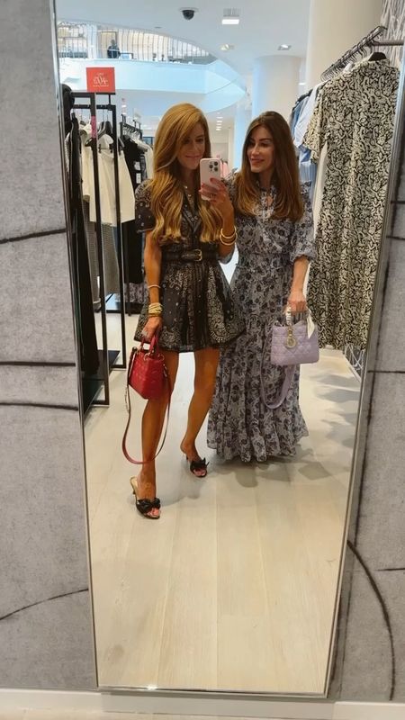 Both our dresses are on sale! Wearing size 0 in this zimmermann and my sister is wearing xs