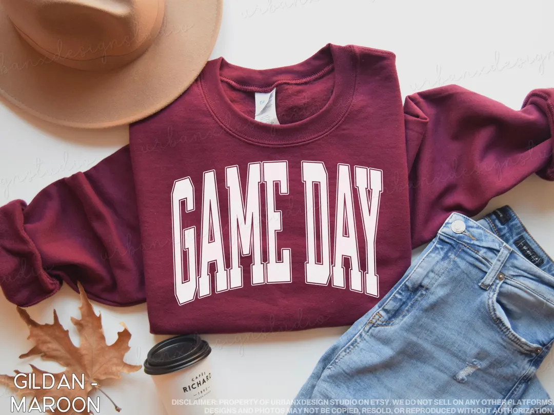 Game Day Sweatshirt, Game Day Hoodie, Game Day Vibes Sweatshirt, Sunday Football, College Footbal... | Etsy (US)