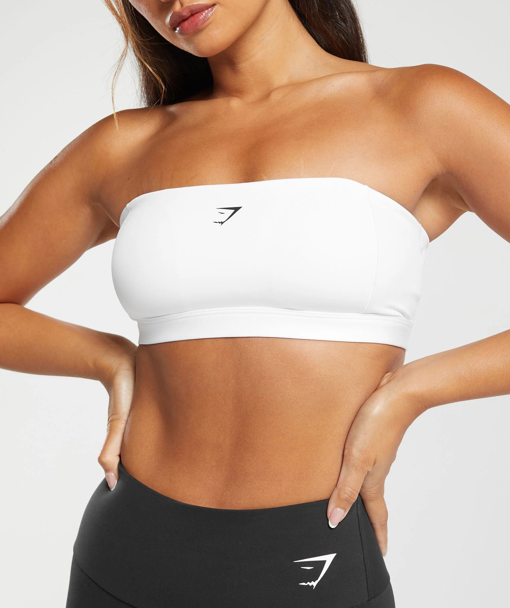 Gymshark Multi Way Strap Bandeau Bra - White | Gymshark US