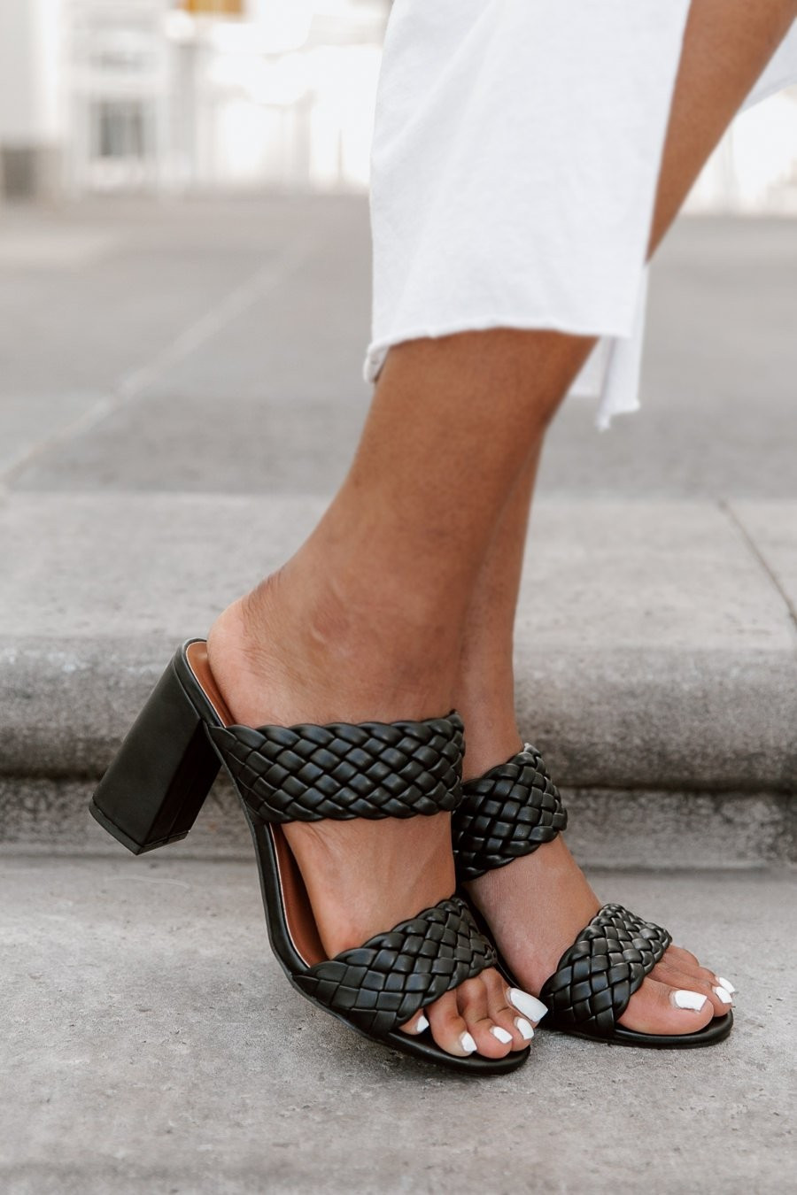 THE "TEIGAN" BRAIDED SLIP ON HEELS | GAMEDAY COUTURE LLC