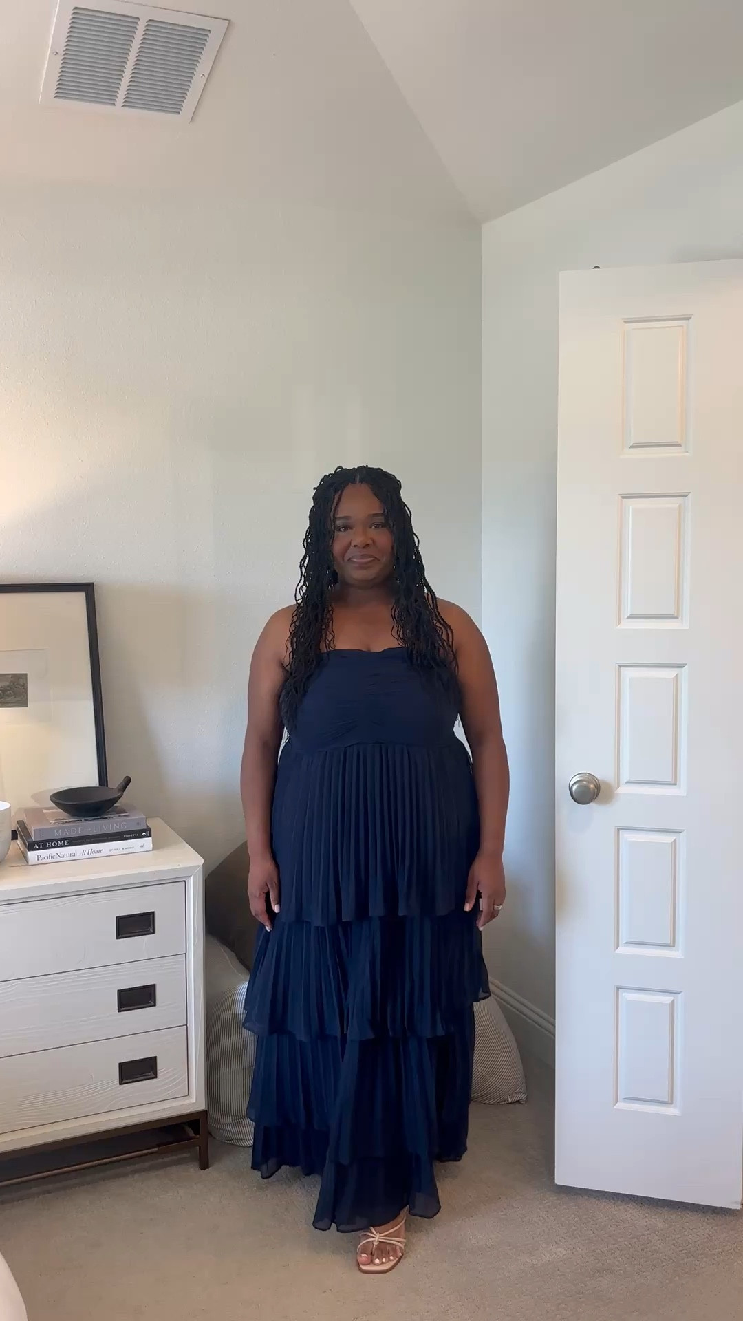 Sharing the bridesmaids dress I am wearing for my LAST wedding lol 

I ordered a 1x (dress runs regular sizes up to 3x) and did get it altered as the dress is long (reviews are accurate) and also had to take some from the sides, so could have sized down. The color is Navy. 

I am 5’4. 

#LTKSeasonal #LTKWedding