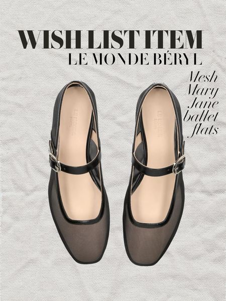 Sheer shoes for a sexy spring 🖤
Le Monde Béryl leather trim mesh Mary Jane ballet flats | Black pumps | Valentine’s Day outfit ideas | Designer shoes 

#LTKworkwear #LTKshoecrush #LTKover40