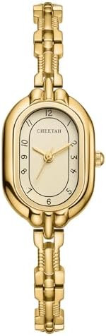 CHEETAH Women's Gold Bangle Watch Small Vintage Bracelet, Easy Read Numeral Dial Waterproof | Amazon (US)