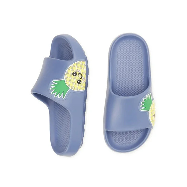 Wonder Nation Little Girls and Big Girls Icon Eva Slide Sandals, Sizes 13/1-4/5 | Walmart (US)