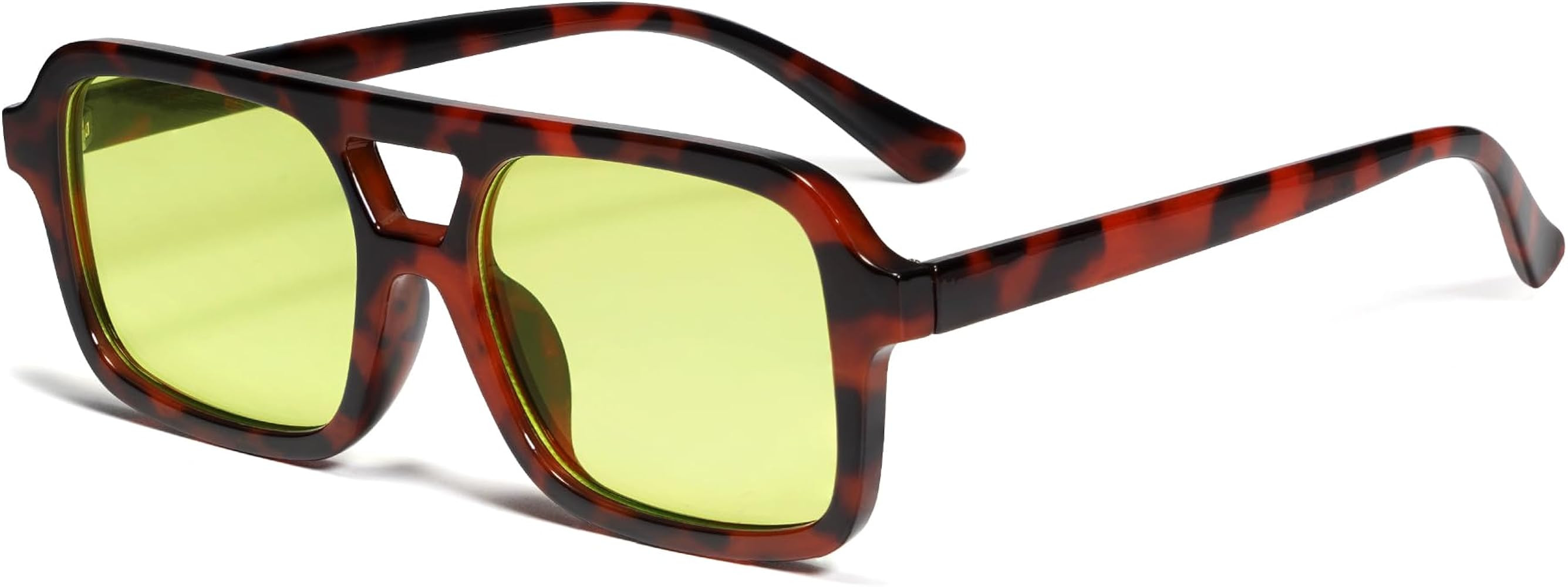 VANLINKER Retro 70s Square Aviator Sunglasses for Women Men Vintage Trendy Rectangle Sun Glasses ... | Amazon (US)