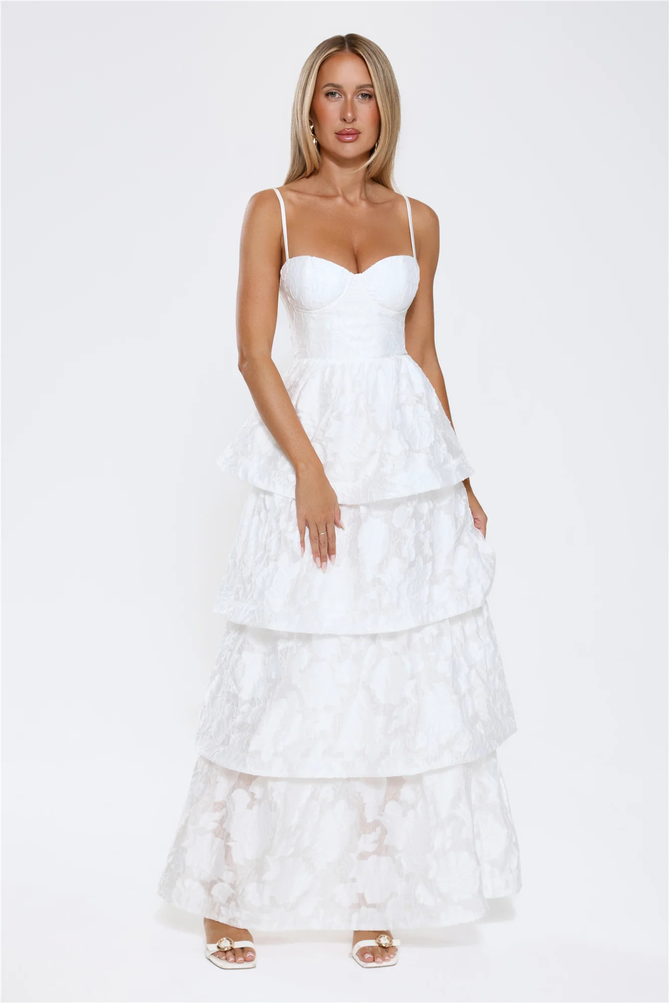 Elevated Desire Maxi Dress White | Hello Molly (US)