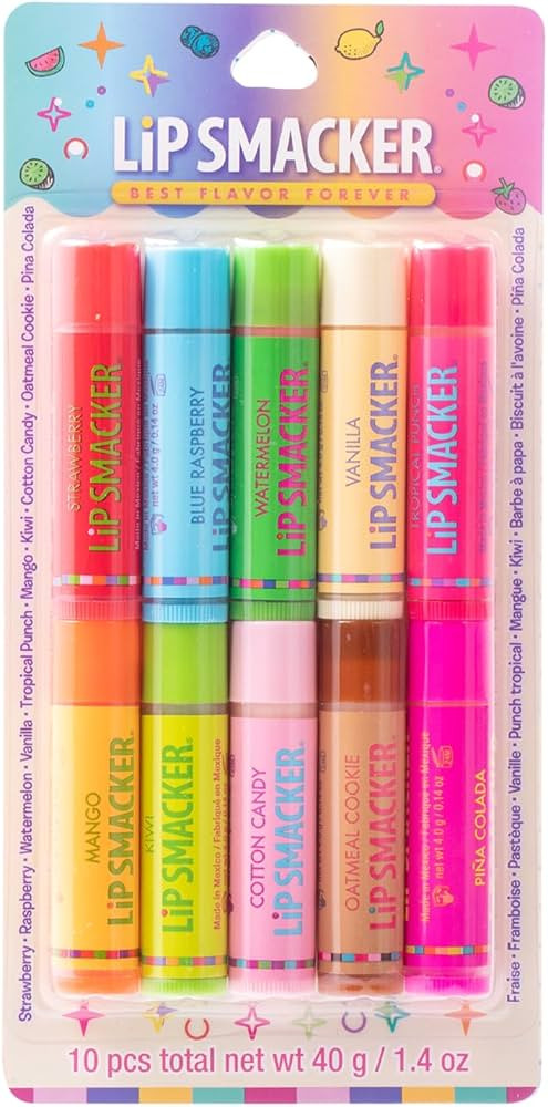 Lip Smacker Original & Best Party Pack - 10 Moisturizing Lip Balms, Classic Flavors, Hydrating & ... | Amazon (US)