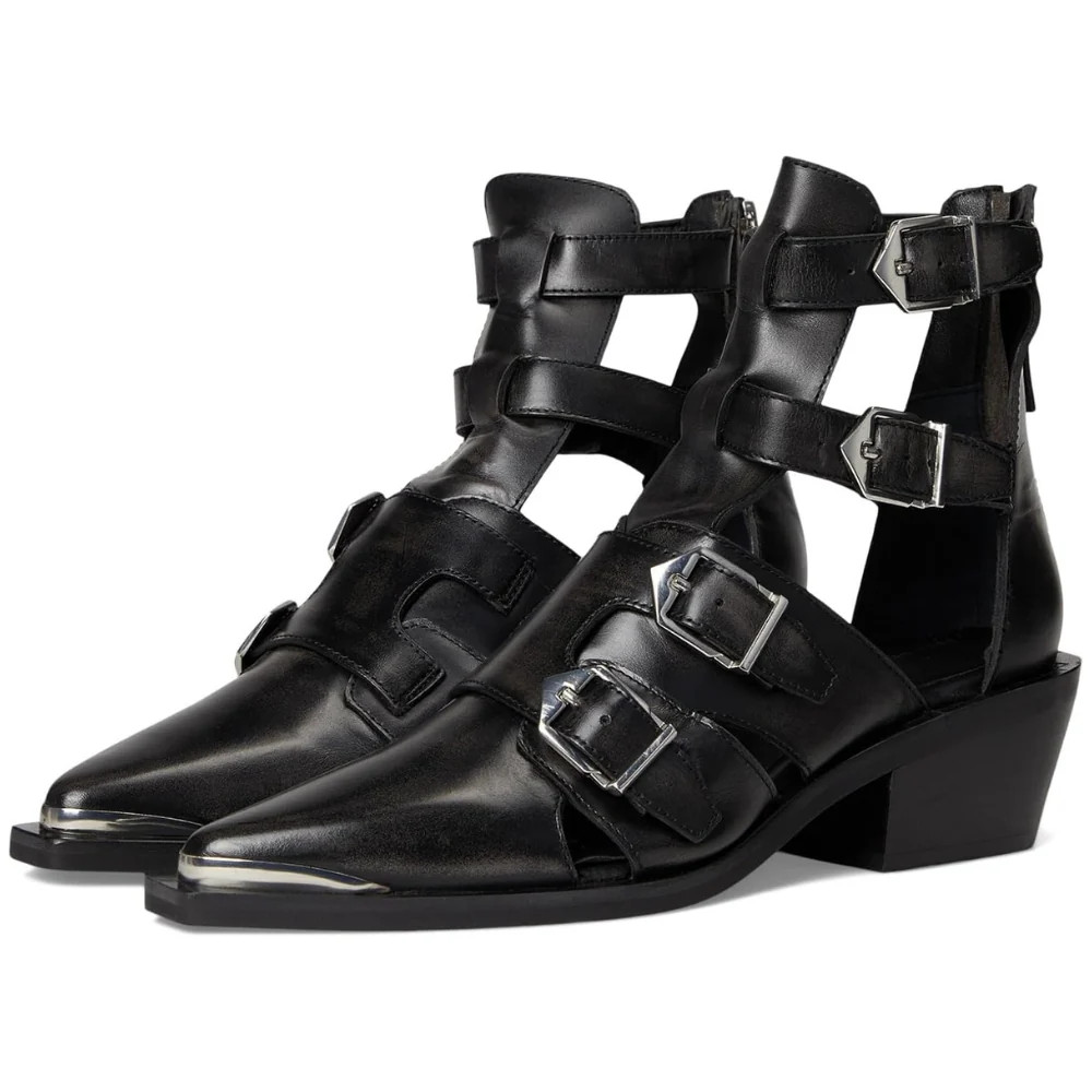 Free People Women's Helen Hybrid Boot, Black Leather | Shop Simon