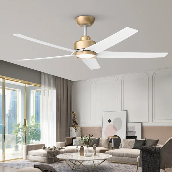 52" Emileo Ceiling Fan with LED Lights | Wayfair North America