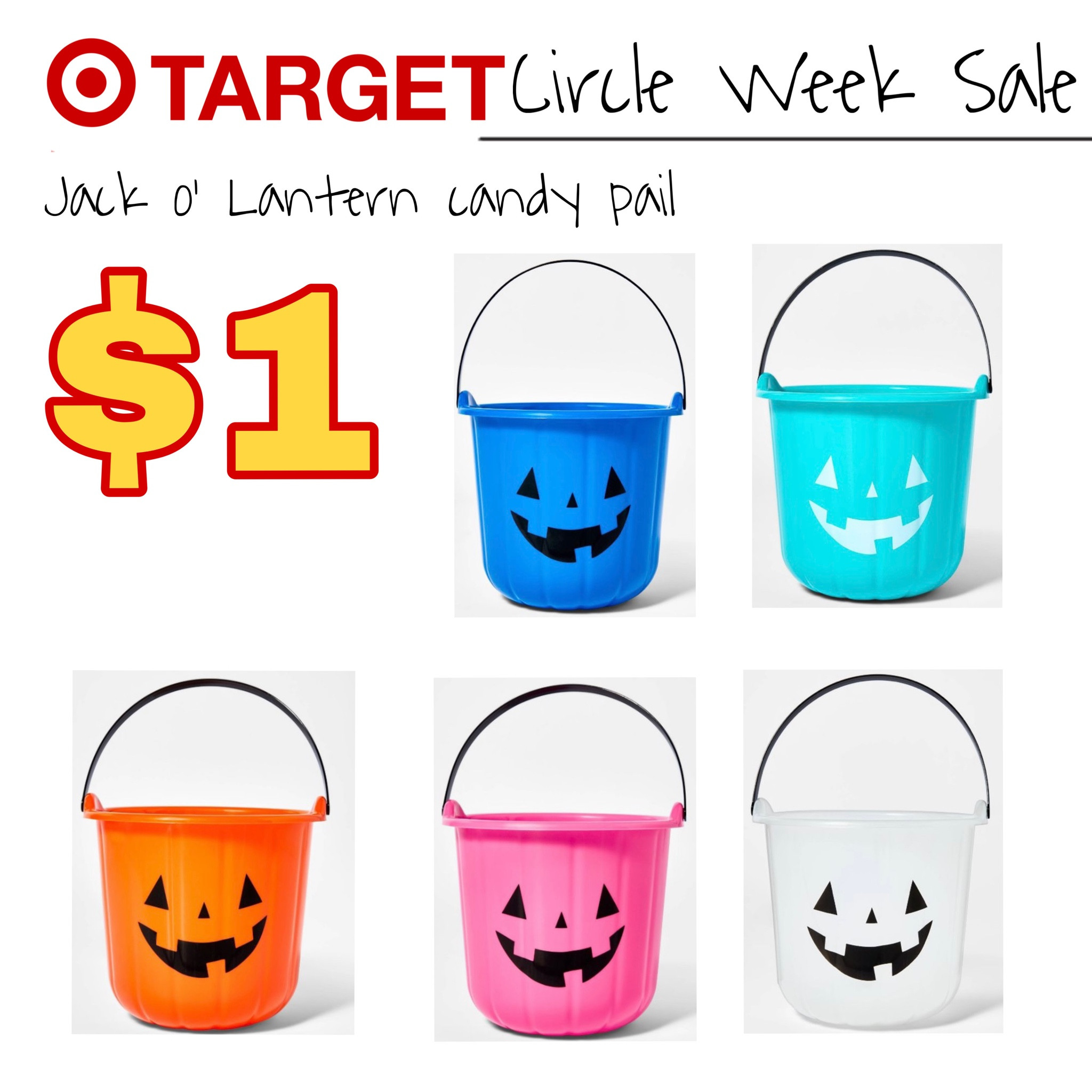 Target Circle Week $1 Jack o’ Lantern candy pail! Do you know the meaning of the BLUE & TEAL candy pail? Follow me on Instagram @jan_ise Lets connect & be friends!❤️❤️

#LTKsalealert #LTKkids #LTKHalloween