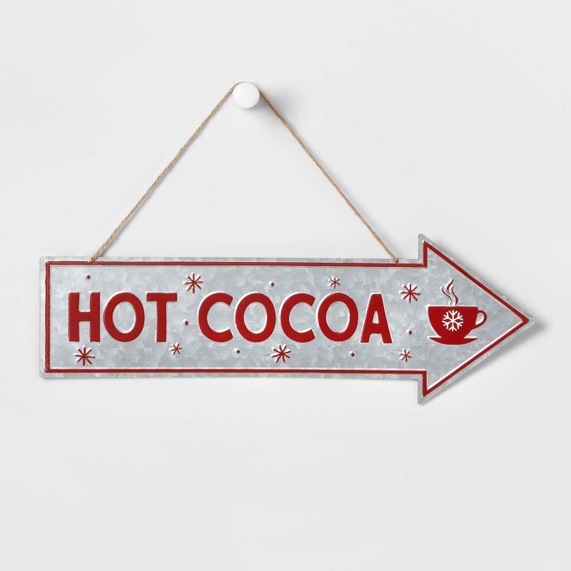 'Hot Cocoa' Metal Arrow Sign - Wondershop™ | Target