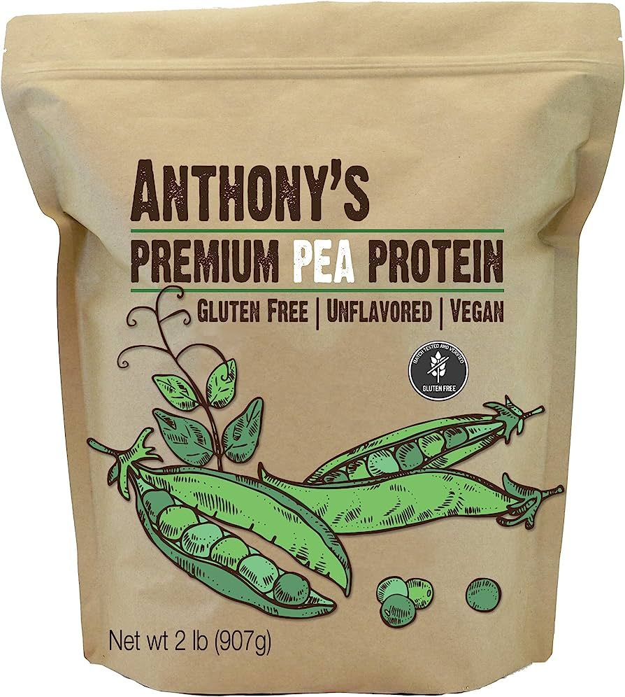 Anthony's Premium Pea Protein, 2 lb, Plant Based, Gluten Free, Unflavored, Vegan, Keto Friendly | Amazon (US)