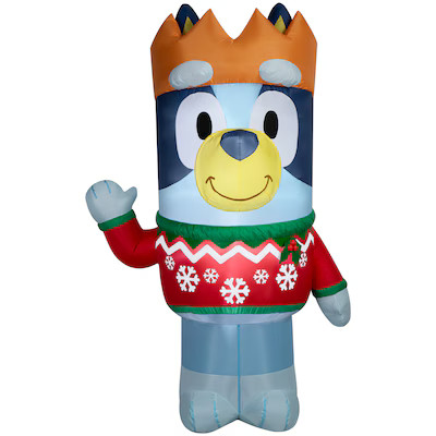 Bluey 8-ft Lighted Character Arts Bluey Merry Christmas Inflatable Lowes.com | Lowe's
