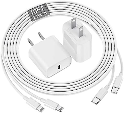 iPhone 14 13 12 11 Fast Charger, [MFi Certified] 10 FT Long USB C to Lightning Cable with 20W USB... | Amazon (US)