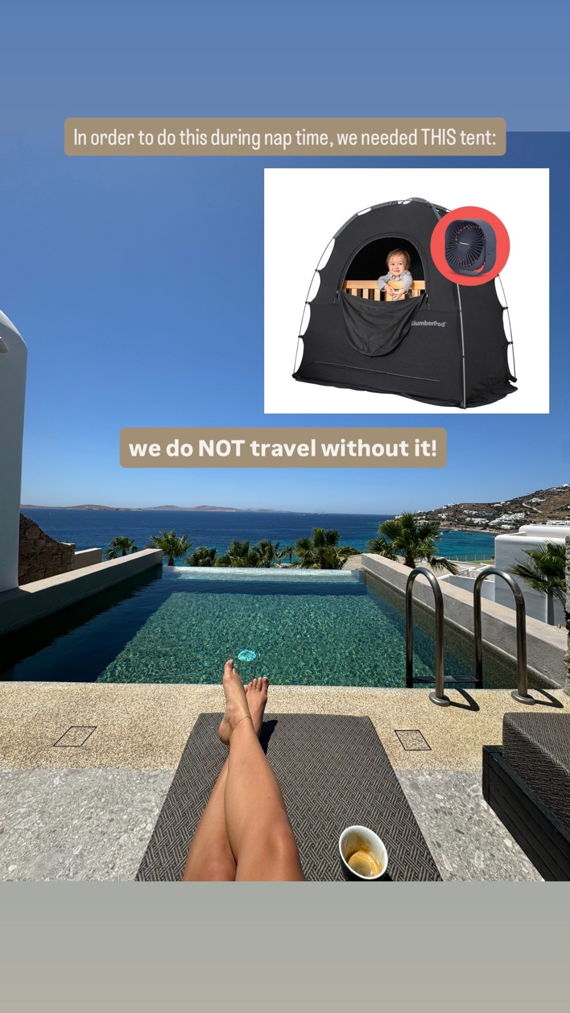 You can select either option: one comes with a fan, the other doesn’t. As long as you have AC in your hotel room or Airbnb, you shouldn’t need the fan. 

This tent is a blackout savior, especially for preserving nap time (without daylight confusion) & avoiding extra early rising (if your room doesn’t have blackout curtains, or if you prefer to be awake in daylight before your baby awakes!)

Our son’s sleep trainer recommended this tent and we haven’t traveled without it since! 

#LTKKids #LTKTravel #LTKBaby